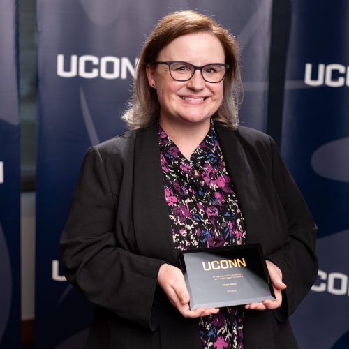 Provost_Faculty_Awards_016 Megan Delaney at the Board of Trustees Distinguished Professor and Provost's Awards ceremony on Oct. 12, 2024.